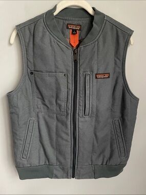 Patagonia Men's All Seasons Hemp Canvas Slate Gray Work Vest Size Small